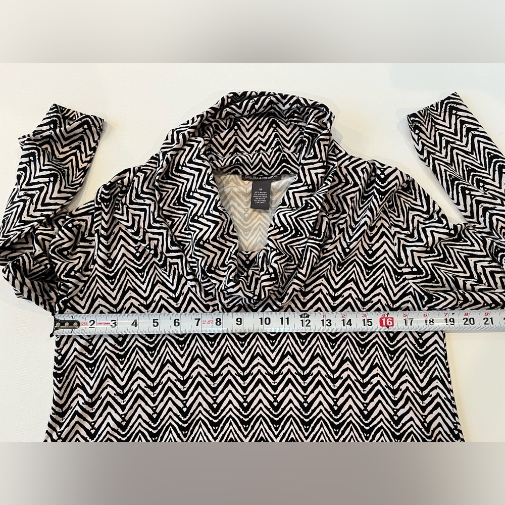 Chelsea & Theodore Black and White Zigzag Tunic - Picture 8 of 16